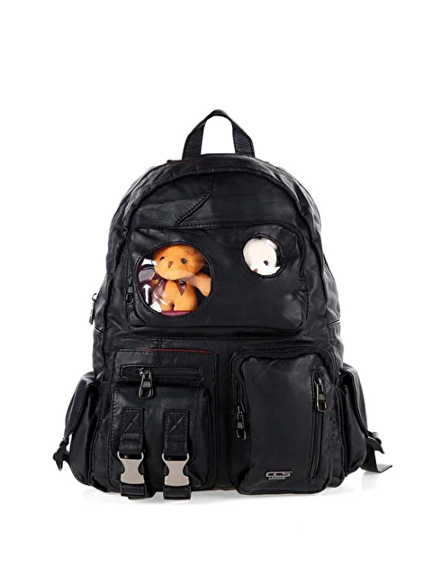 Cambridge Polo Club Çok Gözlü Deri Görünümlü Ayıcıklı Günlük Sırt Çantası 17449 - S000500864-22238