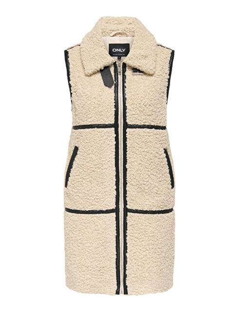 Only Onlparis Regular Fermuarlı Uzun Kadın Yelek 15349407 - S000465273-19927