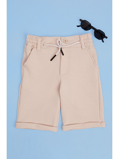 Fullamoda Beli Lastikli Duble Paça Erkek Çocuk Şort