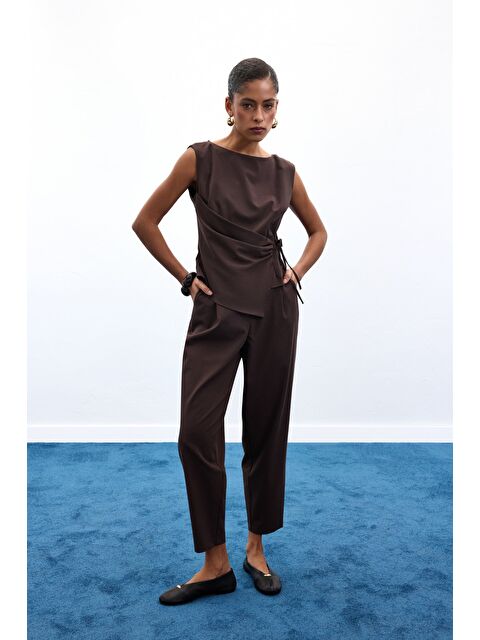 SATEEN Lena Havuç Pantolon - Kahve - S000503947-19413