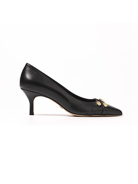 Chiara Bellini Kadın Topuklu/ Stiletto 9841 158 Napa Lether Black C02 - S000511131-19351