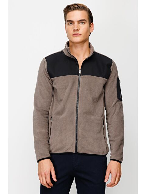 igs Erkek Açık Kahve Tam Fermuar Polar - S000490067-19413