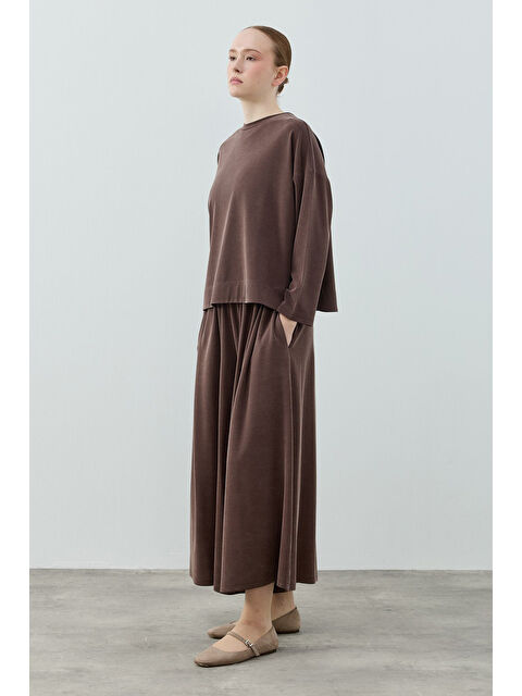 Remsa Basic Bambu Pantolonlu Takım 1804 Kahverengi - S000523592-19413