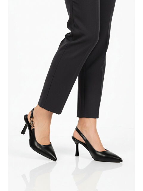 Ayakmod Siyah Kadın İnce Topuklu Abiye Ayakkabı 312569 Z - S000514911-19351