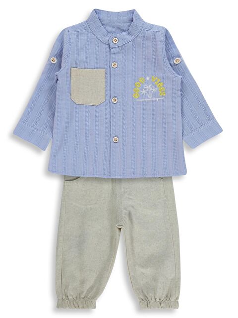 Concept Fularlı 3 Lü 6-18 Ay Takım - Mavi 12-18 Ay