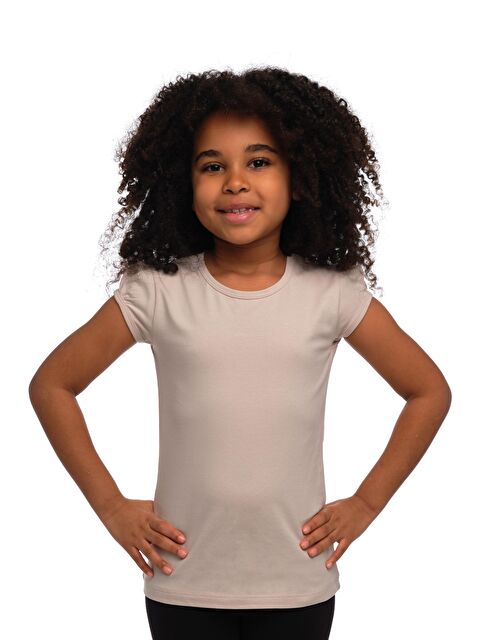 Lovetti Taş Kız Çocuk Kısa Kollu Basıc Tişört - S000053701-25636