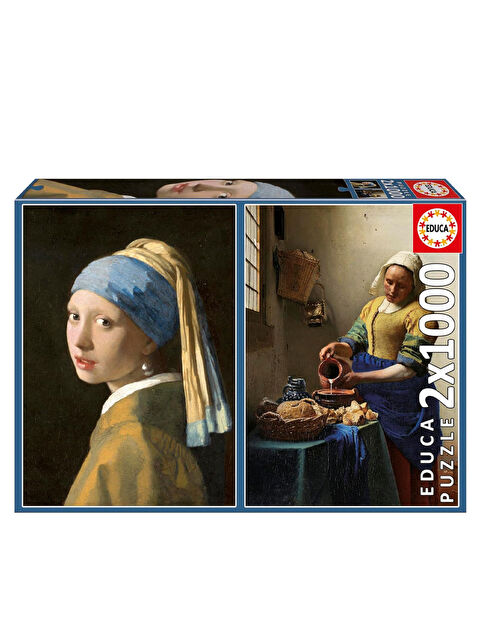 Educa Puzzle 2x1000 Parça İnci Küpeli Kız + Sütçü Kız, Johannes Vermeer 20309