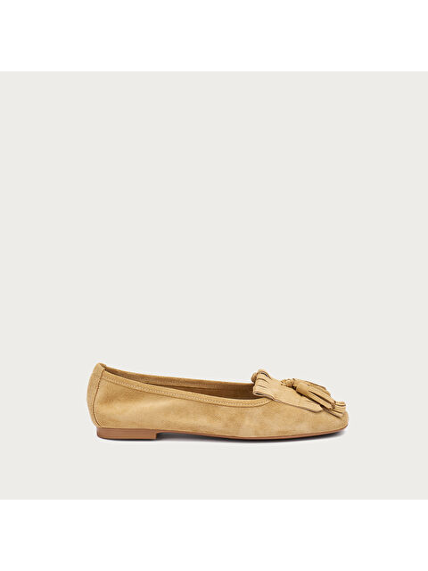 Frau Kadın Babet 69B7 SUEDE LOAFERS WITH TASSEL