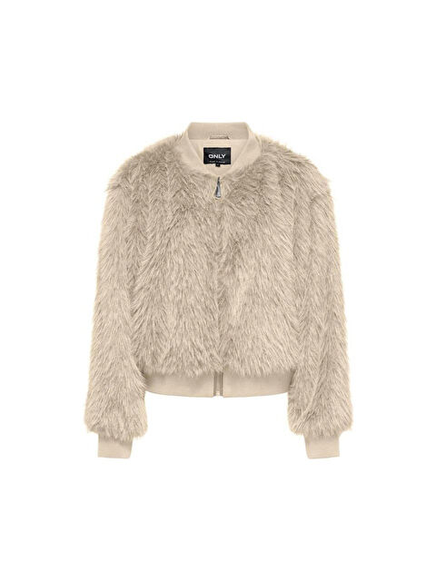 Only Onlmanny Regular Fit Kolej Yaka Yumuşak Tüylü Kadın Mont 15322405 - S000465285-25636