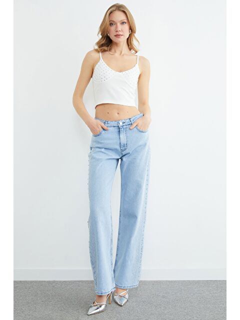 Fullamoda Taş İşlemeli  Palazzo Jean - S000508556-8826