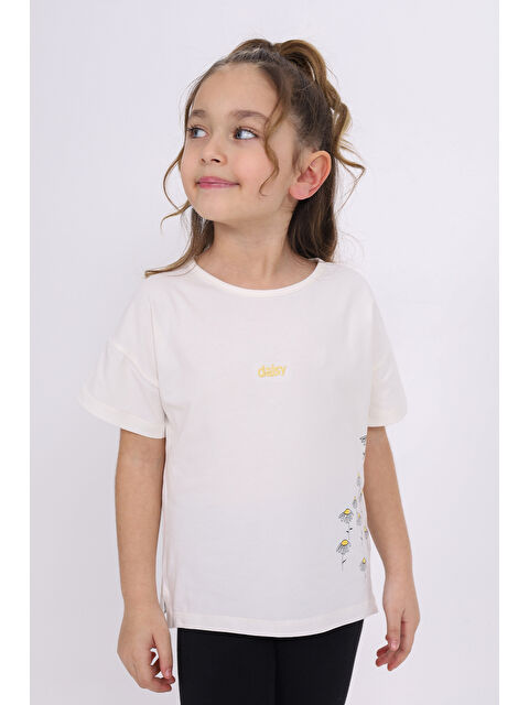 Toontoykids Kız Çocuk Nakışlı Tişört - S000494616-19965