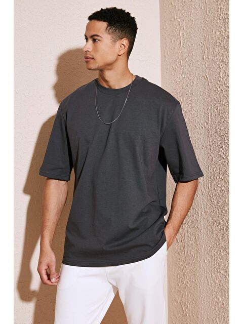 Buratti Pamuklu Oversize Bisiklet Yaka Basic Tişört - S000001331-29666