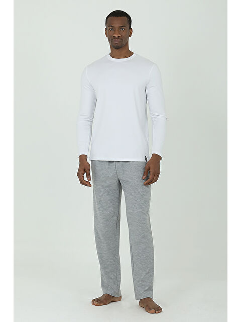 D'S damat Ds Damat Waffle Pijama Takımı GRI - S000532242-20600