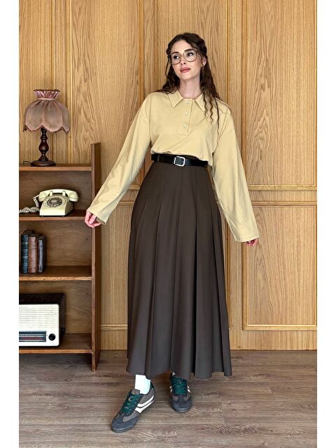 Ceylan Otantik Acı Kahve Poliviskon Kolej Etek - S000459567-28102