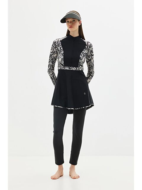 C&City Tam Kapalı 4 Lü Tesettür Mayo C14013 Siyah - S000215944-19351