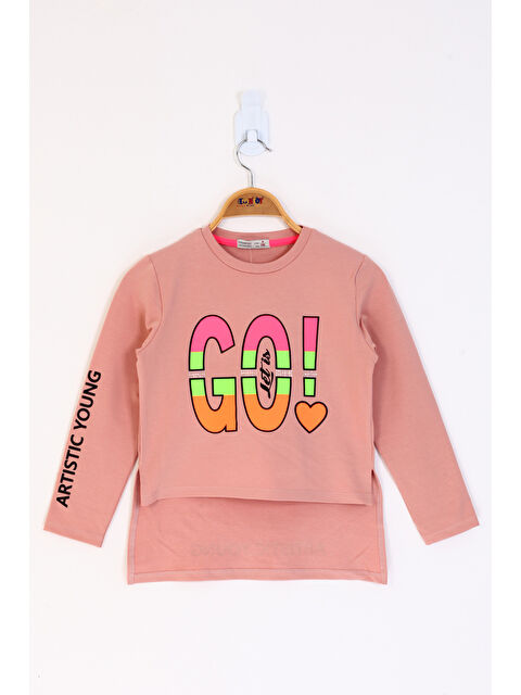 Toontoykids Kız Çocuk Letis Go Baskılı Tişört