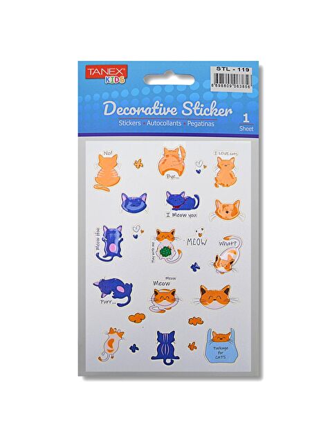 Tanex Kids Sticker Sevimli Kedi 25 Parça (STL-119) - S000375361-23173