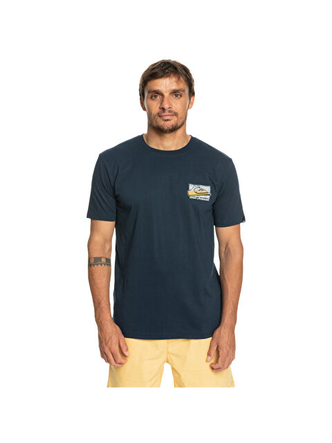 Quiksilver Retrofade Erkek Mavi Tişört - S000489027-21164