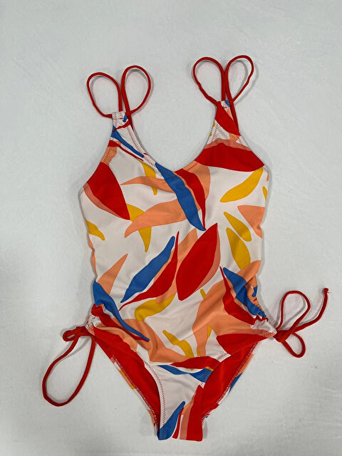 Hazelin Kadın Çok Renkli Tropikal Desenli Astarlı Mayo HZL25S-AR1823 - S000367572-37444