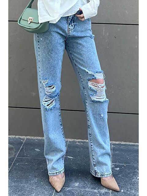 Madmext Açık Mavi Straight Fit Jean Mg2031 - S000426214-17437