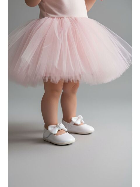 GÖRKEM BEBE AYAKKABI VE TEKSTİL Kız Çocuk Cırt Cırtlı Kurdele Detaylı Babet - S000494057-20063