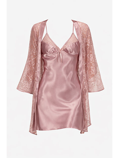 NBB Gül Rengi Precious Gecelik Sabahlık Takımı - S000452475-20028