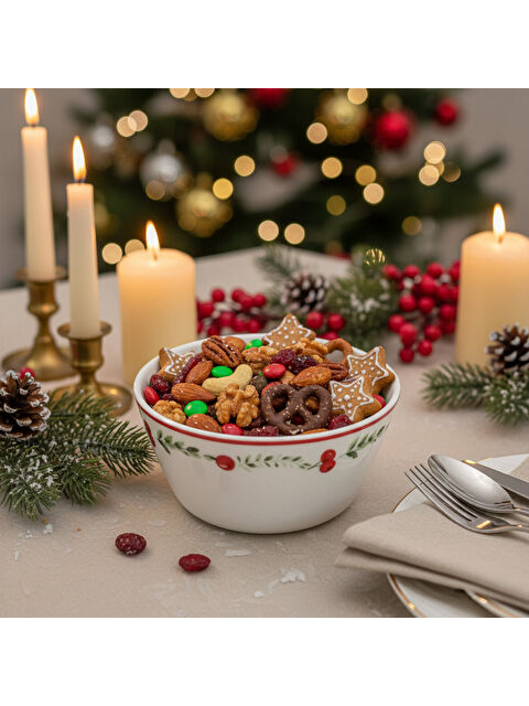 GÜRAL PORSELEN Paris 2li kırmızı meyveli kase 14 cm 6829 - S000486827-37646