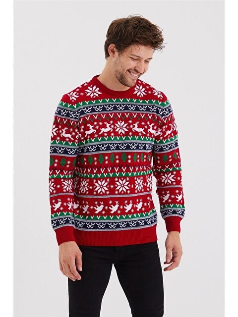 Tarz Cool Erkek Christmas Yılbaşı Kazağı