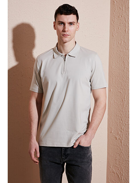 Buratti Pamuklu Regular Fit Yarım Fermuarlı Erkek Polo Yaka Tişört 5902972 - S000358151-25636
