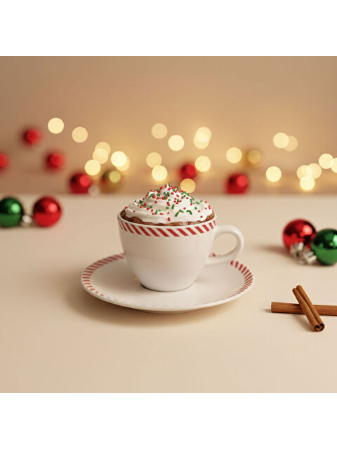 GÜRAL PORSELEN Bistro Red Glow Çay Takımı 6830 - S000486836-37646