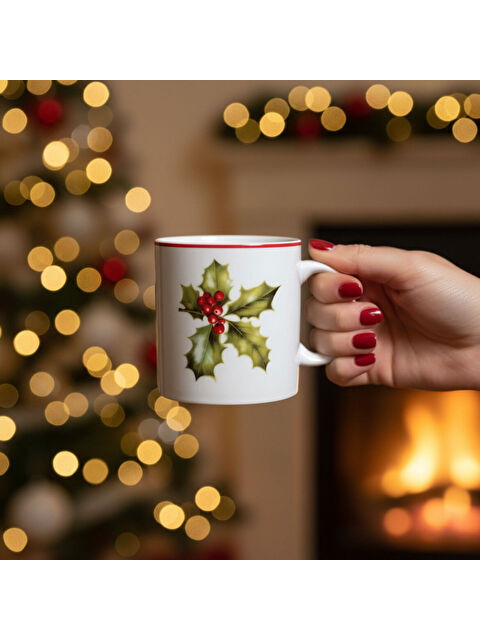 GÜRAL PORSELEN Yılbaşı Mug Bardak  300 CC 6832 - S000486837-37646