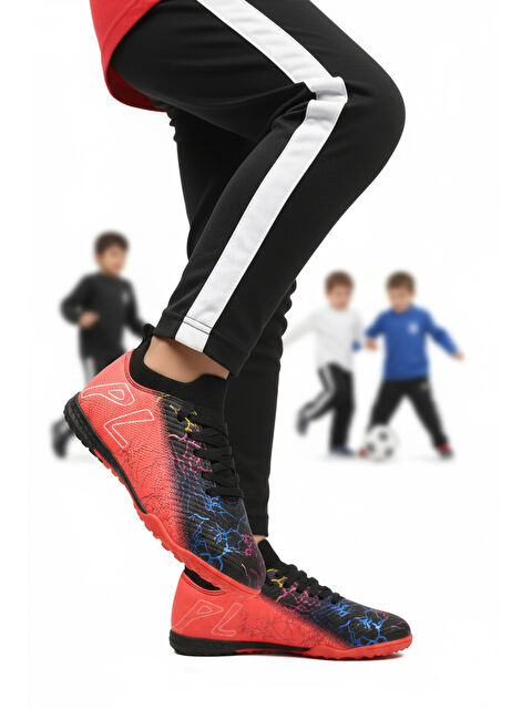 Playup Siyah Fuşya Bilekten Çoraplı Erkek Çocuk Halı Saha Ayakkabısı FH-252-153 F - S000461607-37429