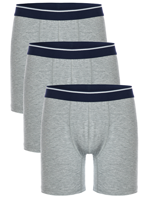 Tolin 3 lü Erkek Pamuklu Elastanlı Esnek Boxer Seti 4197 - S000463354-74