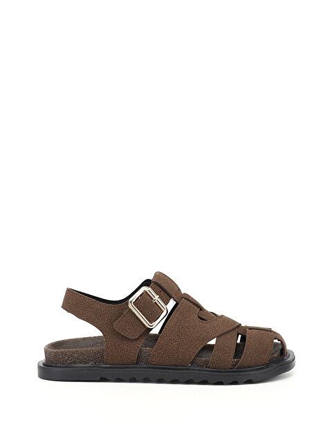 GÖNDERİ(R) Kadın AÇIK KAHVERENGİ Tokalı Bantlı Burnu Kapalı Sandalet - S000530629-17365