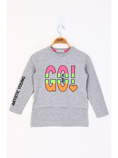 Toontoykids Kız Çocuk Letis Go Baskılı Tişört - S000500868-6354