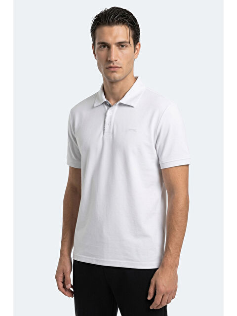 SLAZENGER ZODIACS Erkek Polo Yaka Beyaz Tişört