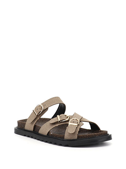 GÖNDERİ(R) Kadın AÇIK VİZON Tokalı Günlük Terlik - S000529820-455