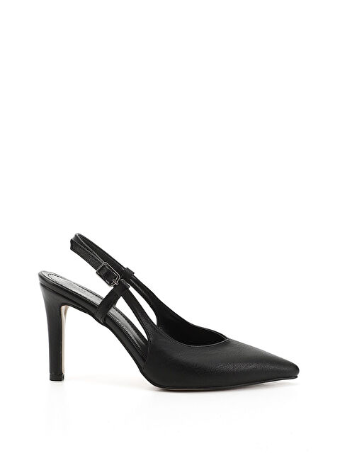 GÖNDERİ(R) Kadın SİYAH İnce Topuklu Arkası Açık Ayakkabı - S000530630-19351
