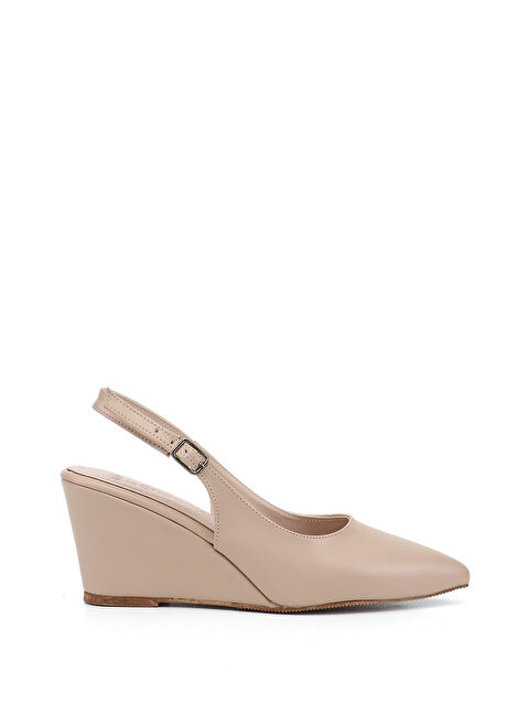 GÖNDERİ(R) Kadın YENİ BEJ Dolgu Topuklu Arkası Açık Ayakkabı - S000530631-29737