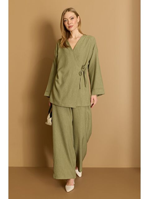 Fullamoda Fullamodest Yandan Bağlamalı Kimono 2 Li Takım - S000501498-18194