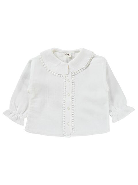 Civil Baby Kol Büzgülü 6-18 Ay Gömlek - Beyaz