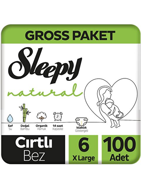 Sleepy Natural Gross Paket Bebek Bezi 6 Numara Xlarge 100 Adet - S000419392-10231