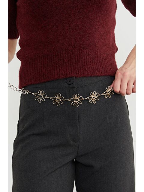 Fullamoda Çiçek Detaylı Zincir Kemer - S000485755-18105