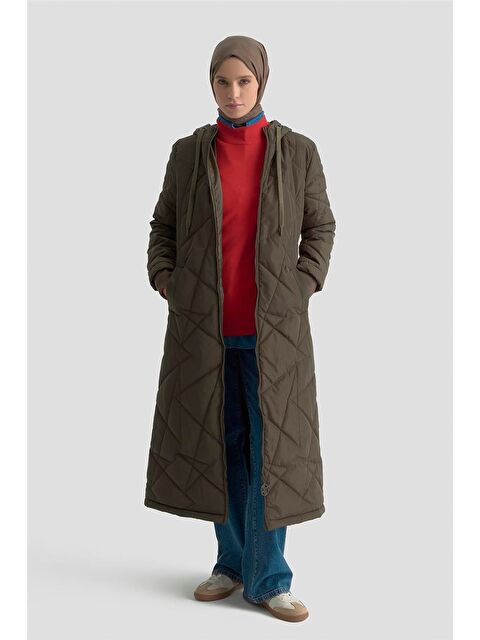 ARMİNE Kapitone Kaban 25Kt703 Haki - S000493706-18547