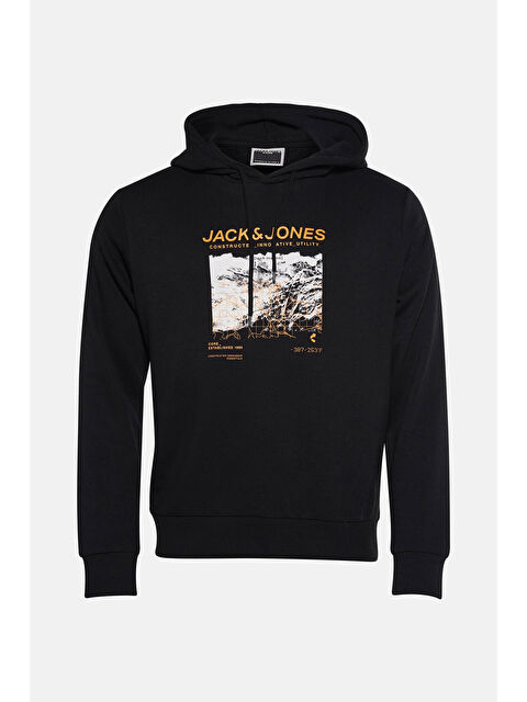 Jack & Jones Core Jcoboost Pamuklu Baskılı Kapüşon Yaka Sweat 12284474 - S000529784-19351