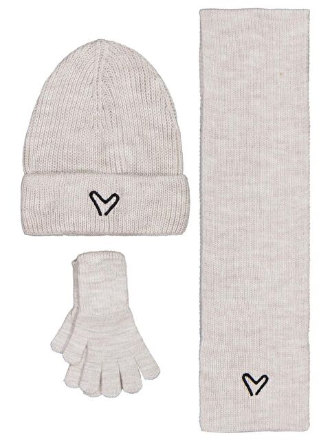 Civil Girls 6-9 Yaş Atkı Bere Eldiven Set - Bej Standart - S000488029-19927