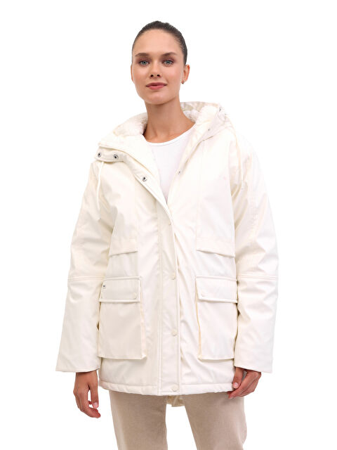 Lumberjack WL 3ALICE-UK 5PR Ekru Kadın Uzun Kaban - S000472372-19928