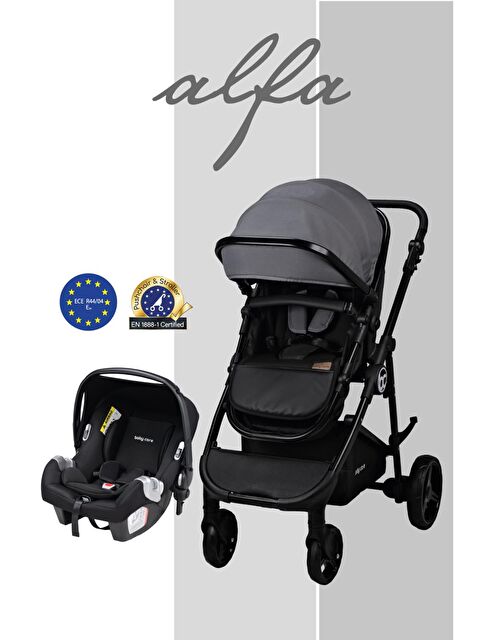 Babycare Alfa Travel Sistem Bebek Arabası - Gri Standart - S000526919-29666