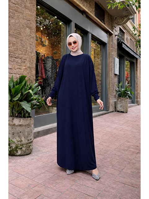 Comstar Kadın Premium Comfort Uzun Lacivert  Namaz Elbisesi