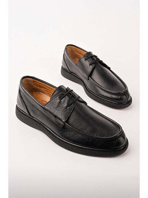 Muggo FATHER Hakiki Deri Bağcıklı Rahat Taban Erkek Günlük Klasik Casual Ayakkabı